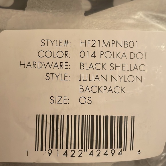 Rebecca Minkoff Julian Nylon Polka Dot Backpack - Picture 6 of 12